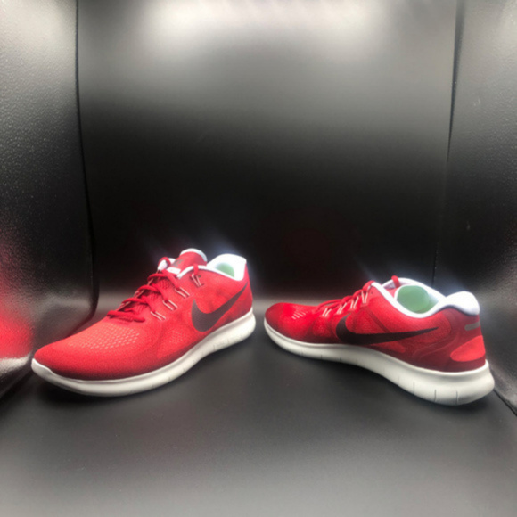 Men's Nike Free RN 2017 Running Shoes Red/White - Picture 4 of 7
